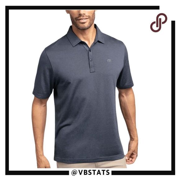 Travis Mathew Men's Striped Short Sleeve Polo Shirt Gray Size 2XL - Picture 1 of 9